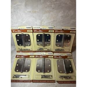 Gatehouse 3.5 in Polished Stainless Steel Door Hinge Silver Internal with Screws